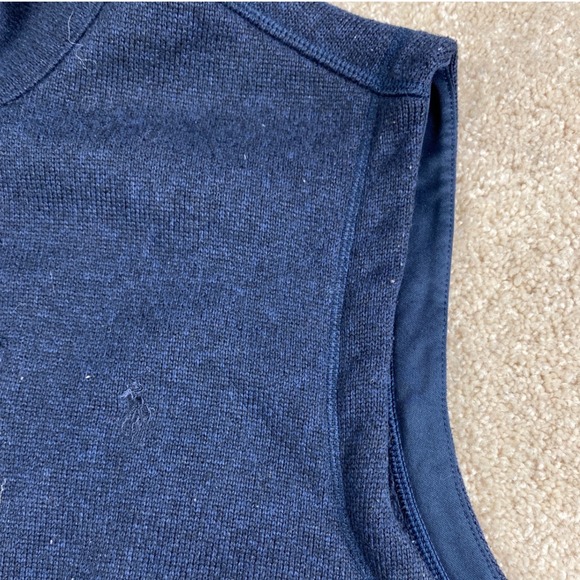 Polo Ralph Lauren Performance Mens XL Navy Blue Full Zip Sweater Fleece Vest - Picture 9 of 9